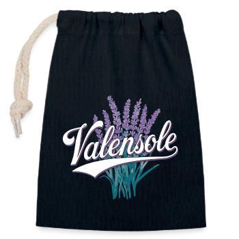Valensole - Sac cadeau en coton avec cordon (14 x 20 cm) - bleu marine - Devant