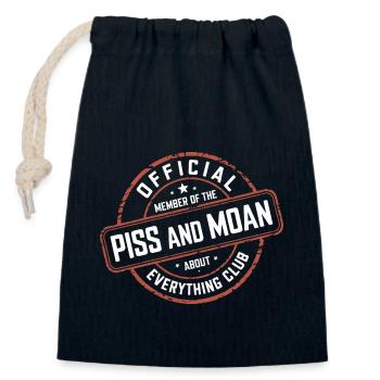 Member of Piss and Moan Club 11 - Verschließbarer Geschenkbeutel aus Baumwolle (14x20cm) - Navy - Vorne