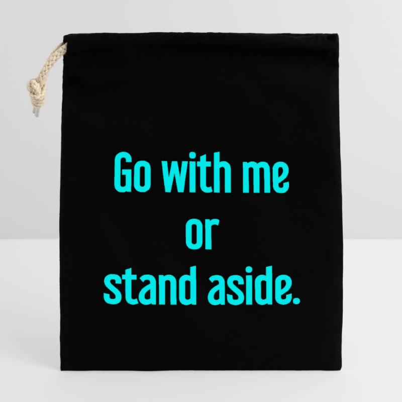 Geh mit oder beiseite Verschließbarer Geschenkbeutel aus Baumwolle (14x20cm)