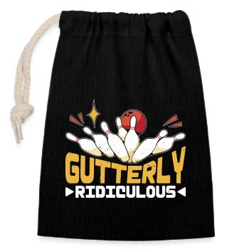 Gutterly Ridiculous 7 - Verschließbarer Geschenkbeutel aus Baumwolle (14x20cm) - Schwarz - Vorne