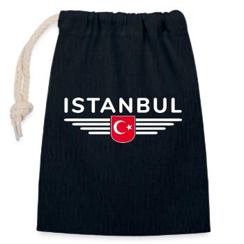 Turkey Ankara Türkiye Istanbul T Shirt Design - Closable cotton gift bag (14x20cm) - navy - Front