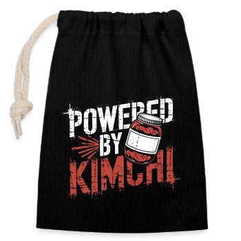 Kimchi – Spicy, healthy, unique - Closable cotton gift bag (14x20cm) - black - Front