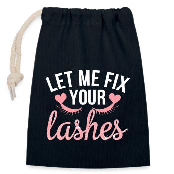 Perfection is my style - Closable cotton gift bag (14x20cm) - navy - Front