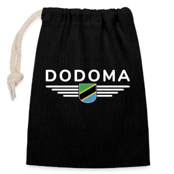 Dodoma Design for Tanzania Fans - Closable cotton gift bag (14x20cm) - black - Front