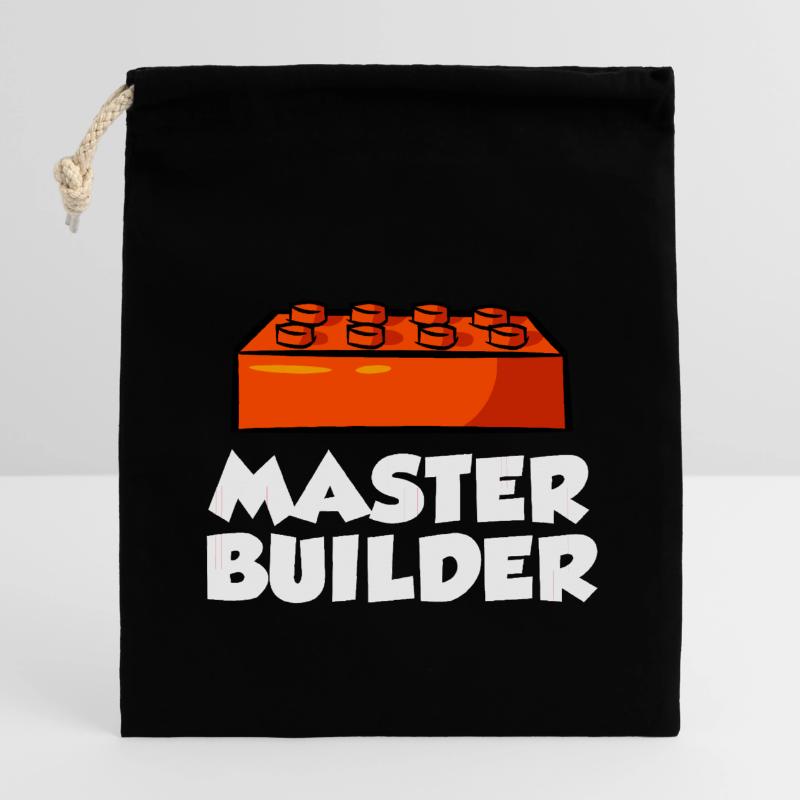 Brick Builder Brick Building Master Builder Closable cotton gift bag (14x20cm)
