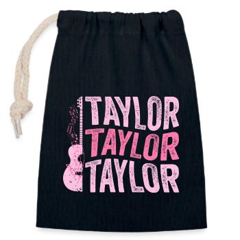 It ́s a Taylor Thing First name Taylor Taylor - Closable cotton gift bag (14x20cm) - navy - Front