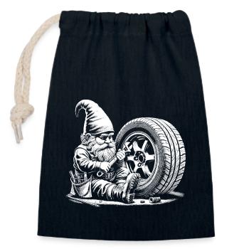 Car mechanic - Closable cotton gift bag (14x20cm) - navy - Front