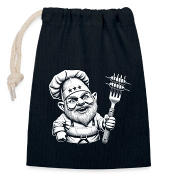 Griller - Sac cadeau en coton avec cordon (14 x 20 cm) - bleu marine - Devant