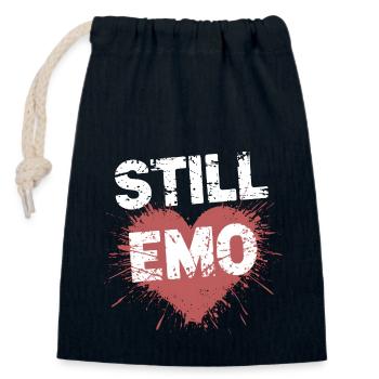 Toujours Emo ! Emo Goth Alternative - Sac cadeau en coton avec cordon (14 x 20 cm) - bleu marine - Devant