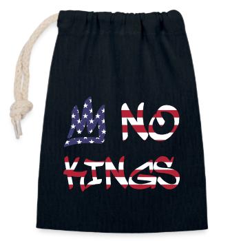 No Kings in America since 1776 Flagge USA - Verschließbarer Geschenkbeutel aus Baumwolle (14x20cm) - Navy - Vorne