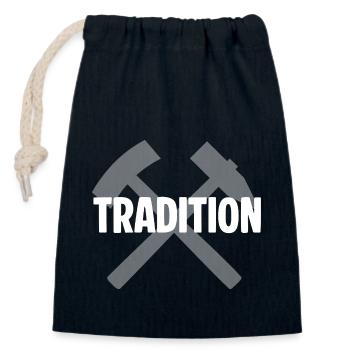 Tradition Erzgebirge - Verschließbarer Geschenkbeutel aus Baumwolle (14x20cm) - Navy - Vorne