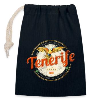 Tenerife, îles Canaries, Espagne, souvenir - Sac cadeau en coton avec cordon (14 x 20 cm) - bleu marine - Devant