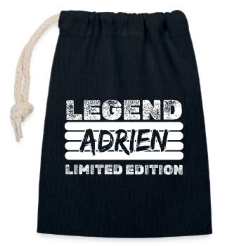 Légende Adrien Édition Limitée - Sac cadeau en coton avec cordon (14 x 20 cm) - bleu marine - Devant