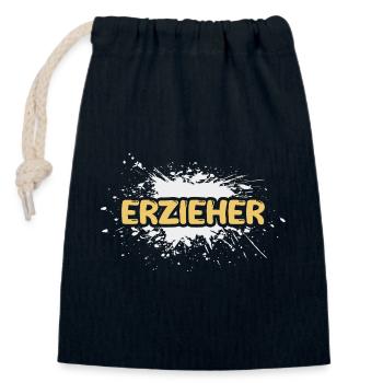 Job Erzieher - Verschließbarer Geschenkbeutel aus Baumwolle (14x20cm) - Navy - Vorne