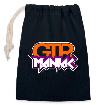 Maniaque de guitare - Sac cadeau en coton avec cordon (14 x 20 cm) - bleu marine - Devant