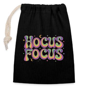 Magie Hocus Focalisation Symboles de runes du lanceur de sorts - Sac cadeau en coton avec cordon (14 x 20 cm) - noir - Devant