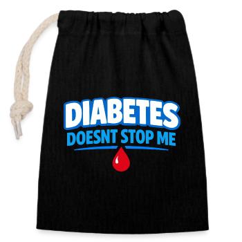 Blutzucker-insulin-unterstützung Typ Eins Stolz - Verschließbarer Geschenkbeutel aus Baumwolle (14x20cm) - Schwarz - Vorne