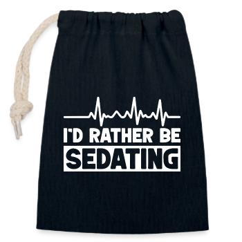 Anesthesiologist Rather Be Sedating Specialist - Closable cotton gift bag (14x20cm) - navy - Front