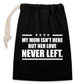 L'Amour de ma Maman : Hommage et Souvenir - Sac cadeau en coton avec cordon (14 x 20 cm) - noir - Devant