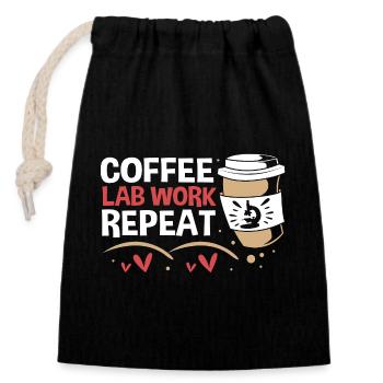 Laboratory Biologie Chemie Mikroskop Labor - Verschließbarer Geschenkbeutel aus Baumwolle (14x20cm) - Schwarz - Vorne