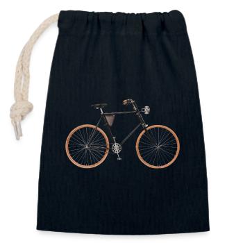 saftey bicycle - Closable cotton gift bag (14x20cm) - navy - Front