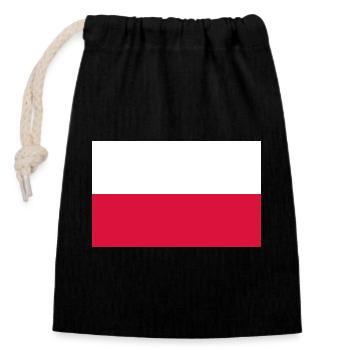 sticker flag of Poland Polen Poland Pologne - Closable cotton gift bag (14x20cm) - black - Front