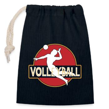 Volleyball Beach volleyball | Colors can be changed - Closable cotton gift bag (14x20cm) - navy - Front