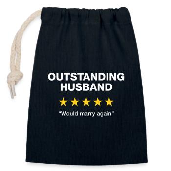 Hervorragender Ehemann würde wieder heiraten - Verschließbarer Geschenkbeutel aus Baumwolle (14x20cm) - Navy - Vorne