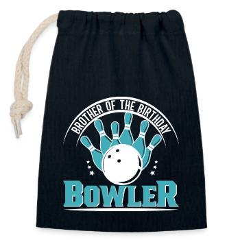 Bowling Skittles Bowler Bowling Club - Closable cotton gift bag (14x20cm) - navy - Front
