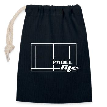 Padel PADEL TENNIS Padel-life padel court de tennis - Sac cadeau en coton avec cordon (14 x 20 cm) - bleu marine - Devant