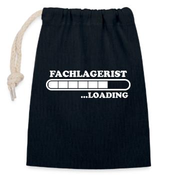 Fachlagerist Spruch Lustiges Fachlagerist Geschenk - Verschließbarer Geschenkbeutel aus Baumwolle (14x20cm) - Navy - Vorne