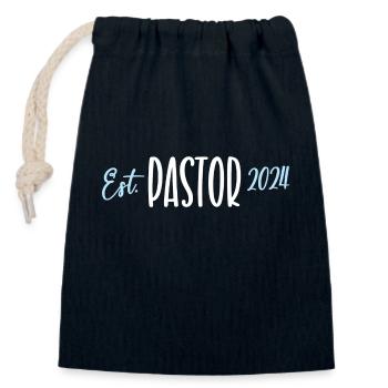 Pastor 2024 Geistliche Glaube Gott Pastoren Kirche - Verschließbarer Geschenkbeutel aus Baumwolle (14x20cm) - Navy - Vorne