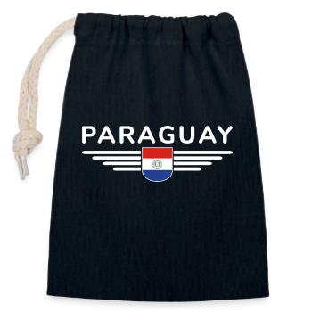 Paraguay Fan T-Shirt - Verschließbarer Geschenkbeutel aus Baumwolle (14x20cm) - Navy - Vorne