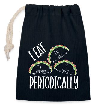 Periodic table - Closable cotton gift bag (14x20cm) - navy - Front