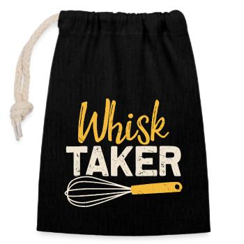 Bake - Closable cotton gift bag (14x20cm) - black - Front