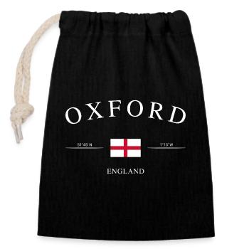 Oxford England – Urlaub Souvenir & Geschenk - Verschließbarer Geschenkbeutel aus Baumwolle (14x20cm) - Schwarz - Vorne