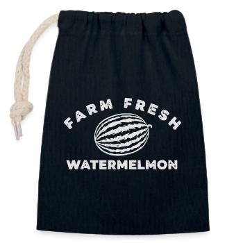 Farm Fresh Watermelon - Closable cotton gift bag (14x20cm) - navy - Front