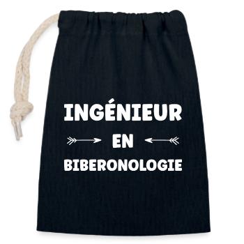 Ingenieur in der Flaschenpflege - Verschließbarer Geschenkbeutel aus Baumwolle (14x20cm) - Navy - Vorne