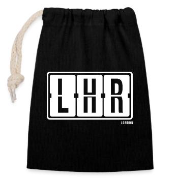 London LDH, City Souvenir Top, Mug, Beanie - Closable cotton gift bag (14x20cm) - black - Front