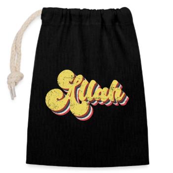 Allah Vintage - Closable cotton gift bag (14x20cm) - black - Front
