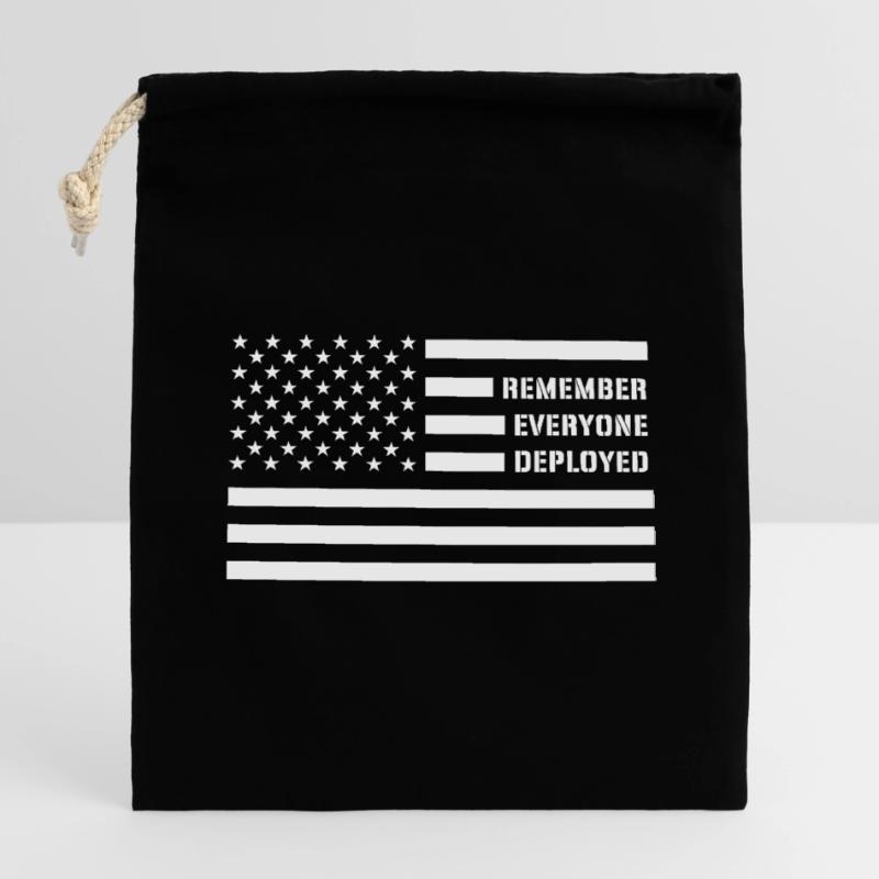 Remember Everyone Deployed RED Friday Troops Closable cotton gift bag (14x20cm)