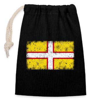Dorset - Sac cadeau en coton avec cordon (14 x 20 cm) - noir - Devant