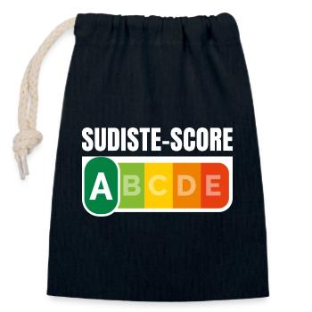 SUDISTE SCORE - Humour noir - Sac cadeau en coton avec cordon (14 x 20 cm) - bleu marine - Devant