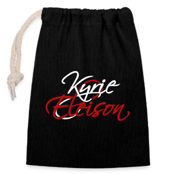 Kyrie Eleison (dark) - Closable cotton gift bag (14x20cm) - black - Front