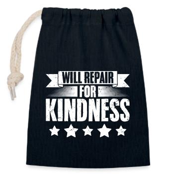 Awesome Will Repair For Kindness A Repairman - Closable cotton gift bag (14x20cm) - navy - Front