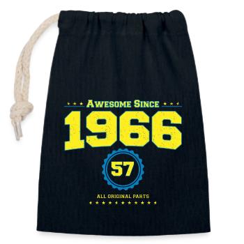 Awesome 1966 Shirt für Männer Frauen 57 Jahre alt 57. - Verschließbarer Geschenkbeutel aus Baumwolle (14x20cm) - Navy - Vorne