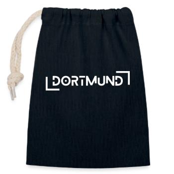 Dortmund - Sac cadeau en coton avec cordon (14 x 20 cm) - bleu marine - Devant