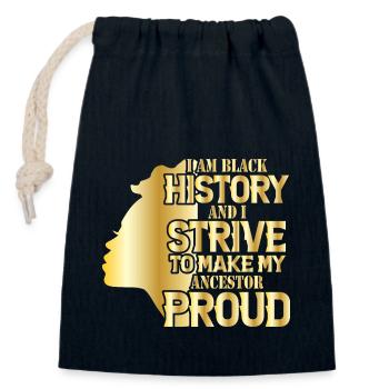 Black History Month Black History - Verschließbarer Geschenkbeutel aus Baumwolle (14x20cm) - Navy - Vorne