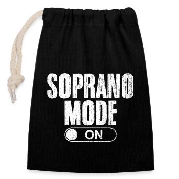 Mode Soprano Sur Chanter Drôle Chorale Chanter Pour - Sac cadeau en coton avec cordon (14 x 20 cm) - noir - Devant