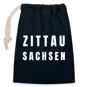 Zittau, Saxe - Sac cadeau en coton avec cordon (14 x 20 cm) - bleu marine - Devant